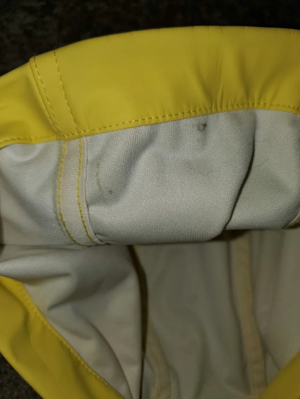 Kid's Size M (7/8) Bright Yellow Hooded Rain Zip-Up Jacket